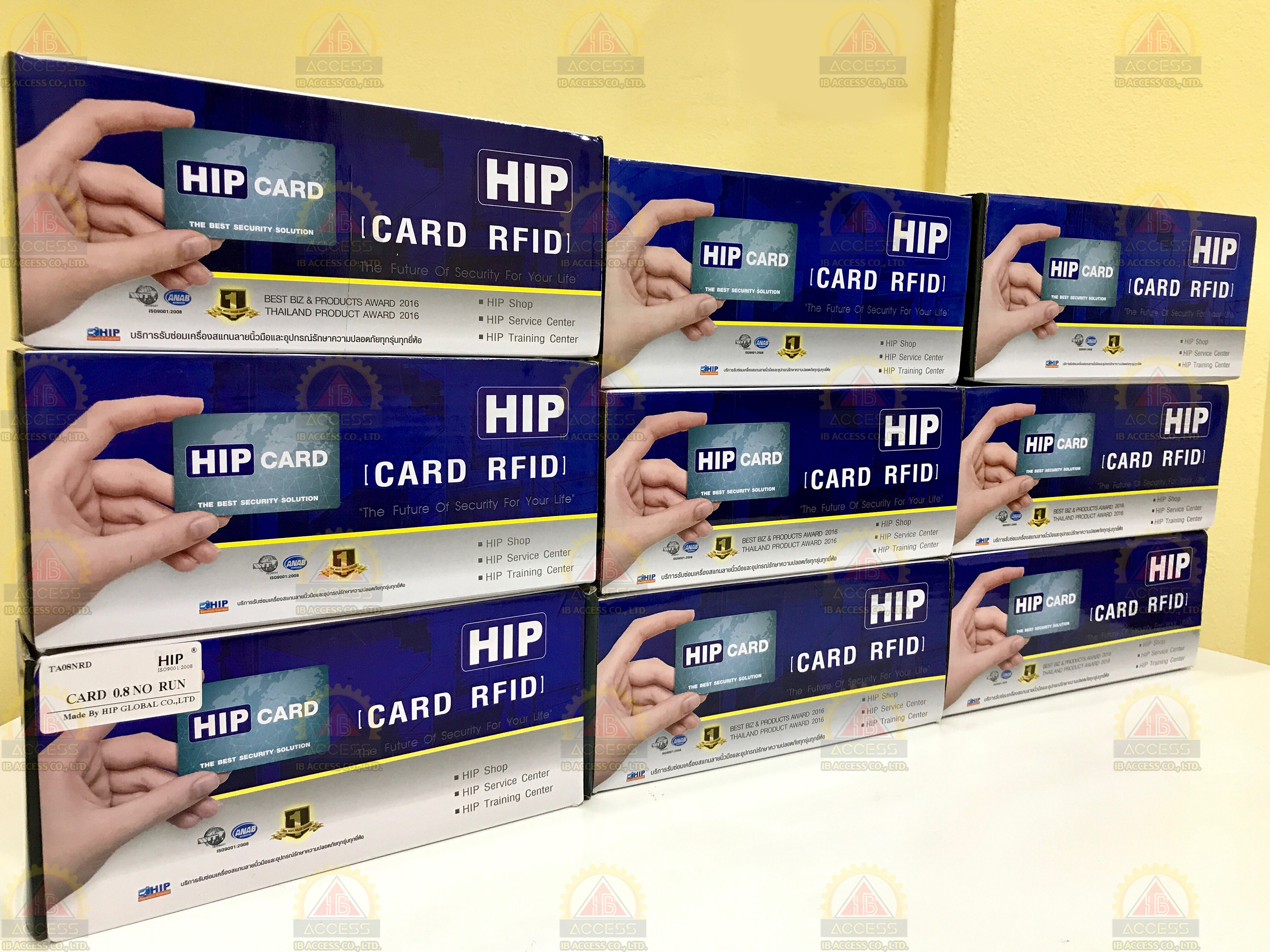 บัตรคีย์การ์ด Proximity Card แบบหนา 1.8 mm. ยี่ห้อ HIP (เรียงเลข)