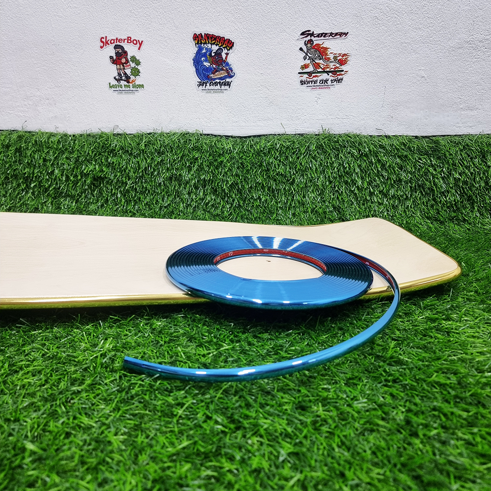 [0302][ลด50%] ขอบยางกันกระแทก สเก็ตบอร์ด สีโครเมียม สีโลหะ ทุก2เมตร Free เทปใสกันน้ำ1ชิ้น Primer2ชิ้น