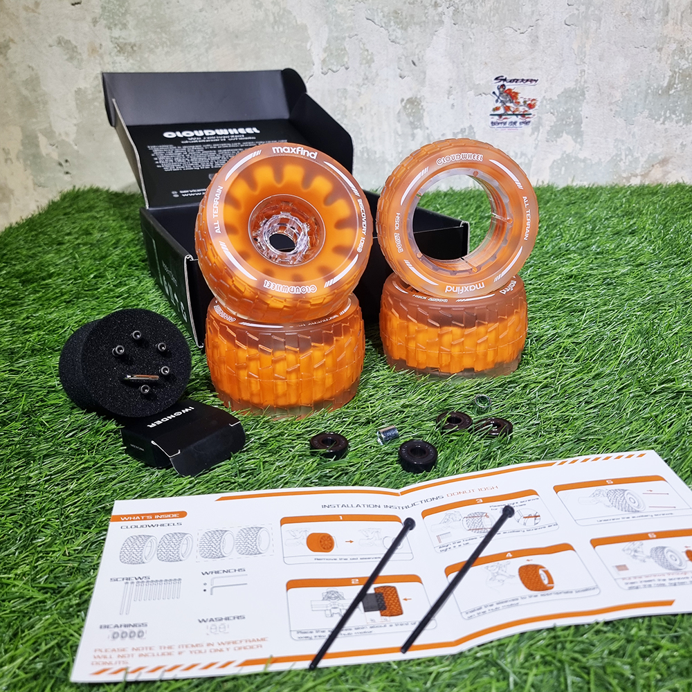 [0502] ล้อวิบาก Cloudwheel 100mm สำหรับ สเก็ตบอร์ดไฟฟ้า Maxfind ล้อ 90mm