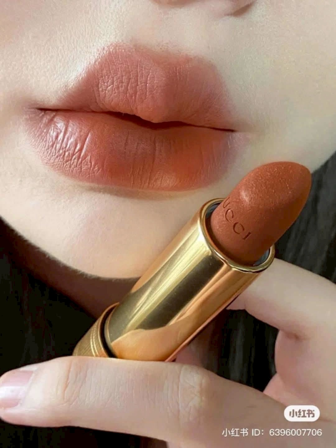 ลิปสติก Gucci Rouge a Levres Mat Lip Colour 3.5g # 308 Lucy Dark Orange