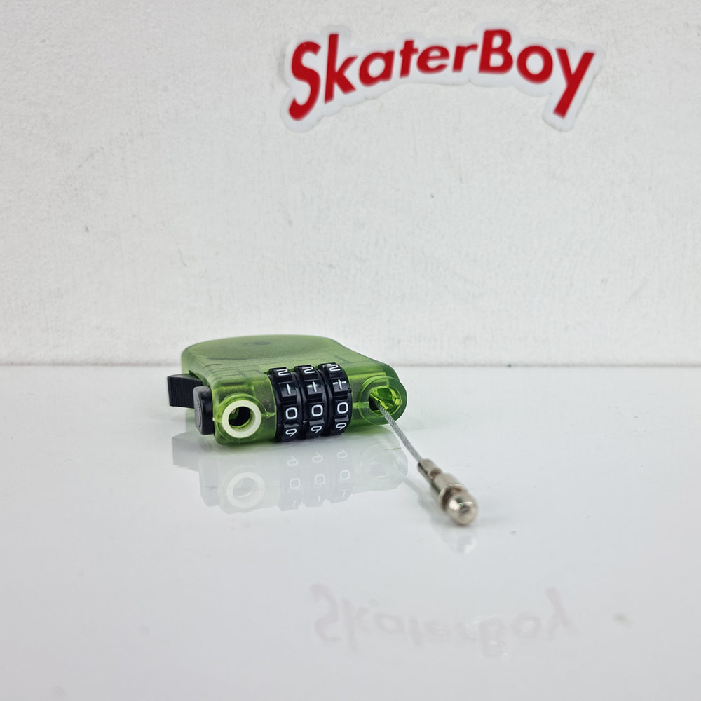 [0101] ลวดสลิง ล็อคกันขโมย ใส่รหัส3ตัว อุ่นใจเมื่อไกลบอร์ด มีให้เลือก 5สี