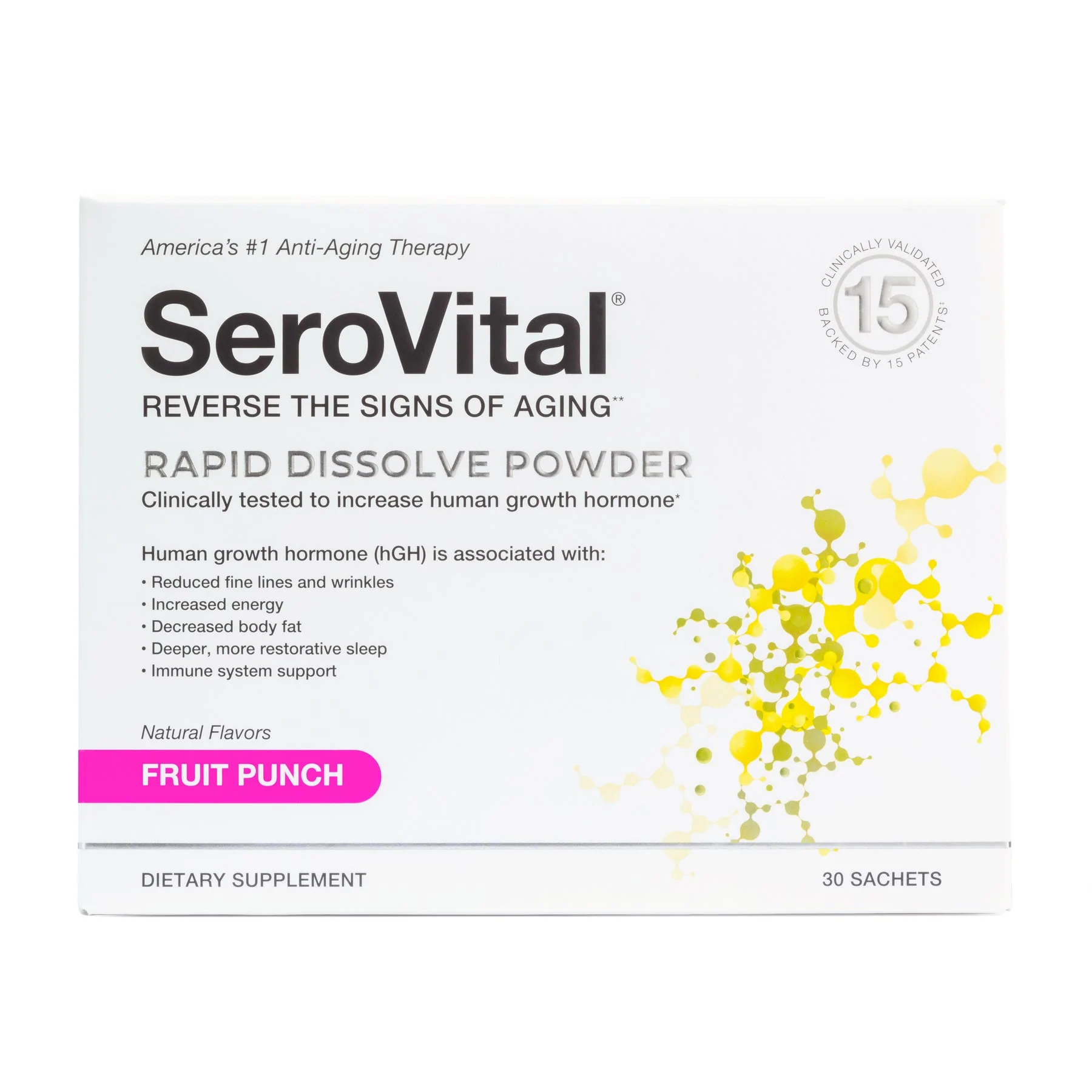 SeroVital Reverse the Signs of Aging Rapid Dissolve Powder 30 Sachets, Fruit Punch 0 กก.