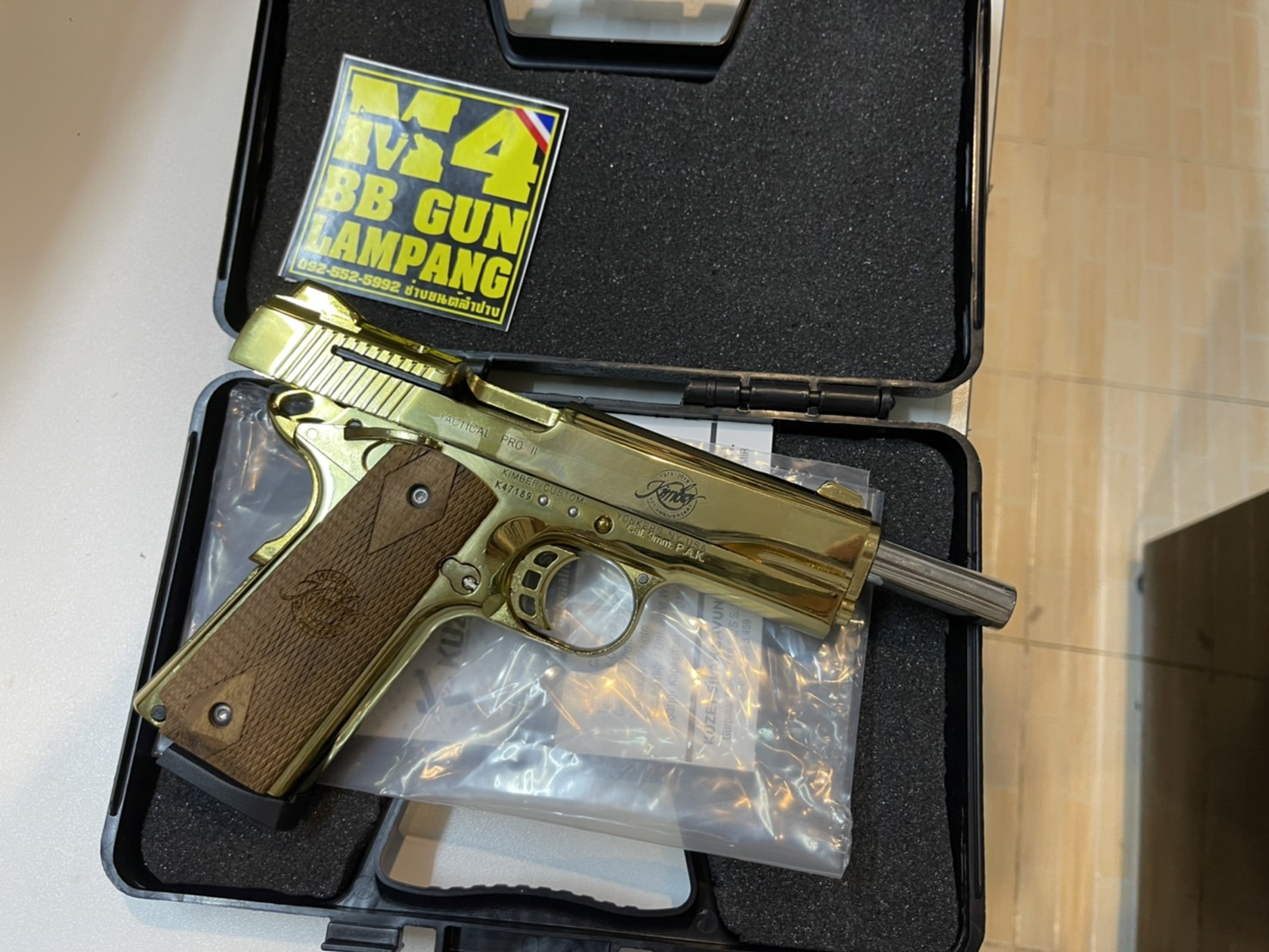KUZEY M1911 ลาย KIMBER SHOP ลำกล้อง 5" สีทอง