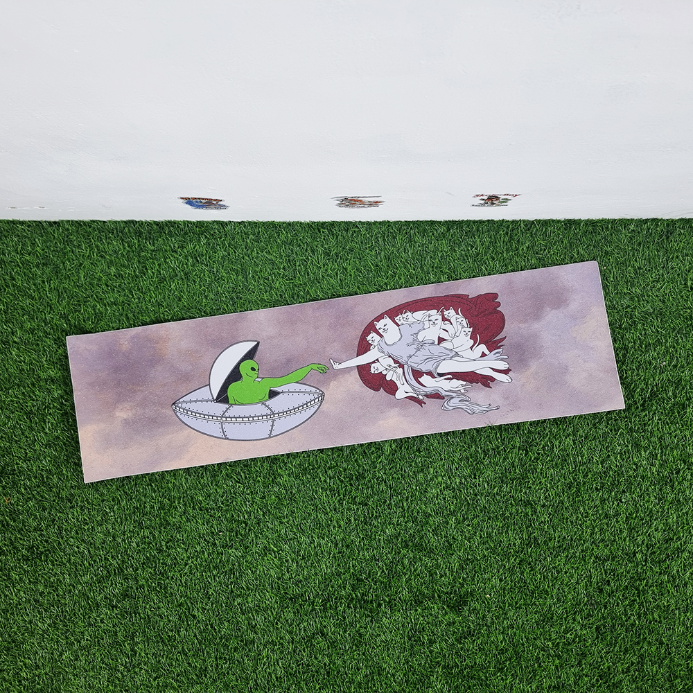 [0304] สติ๊กเกอร์กระดาษทราย 85x23cm ลายแมวครองโลก