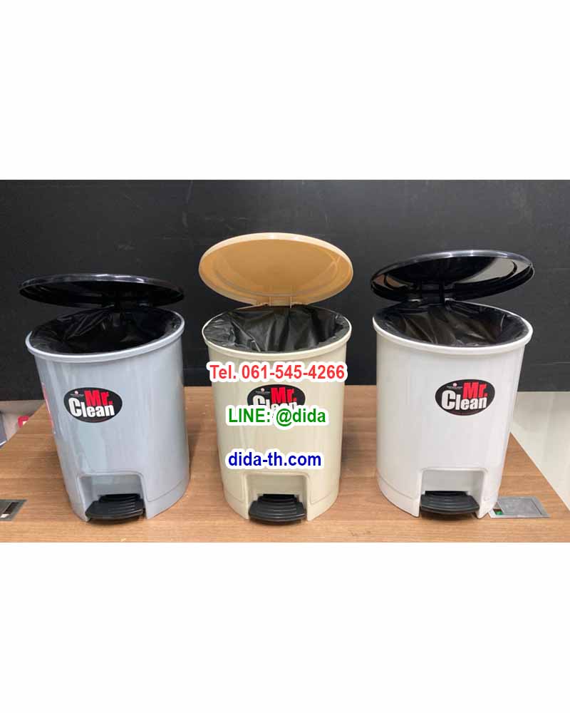 ถังขยะเท้าเหยียบ ทรงกลม 12 ลิตร