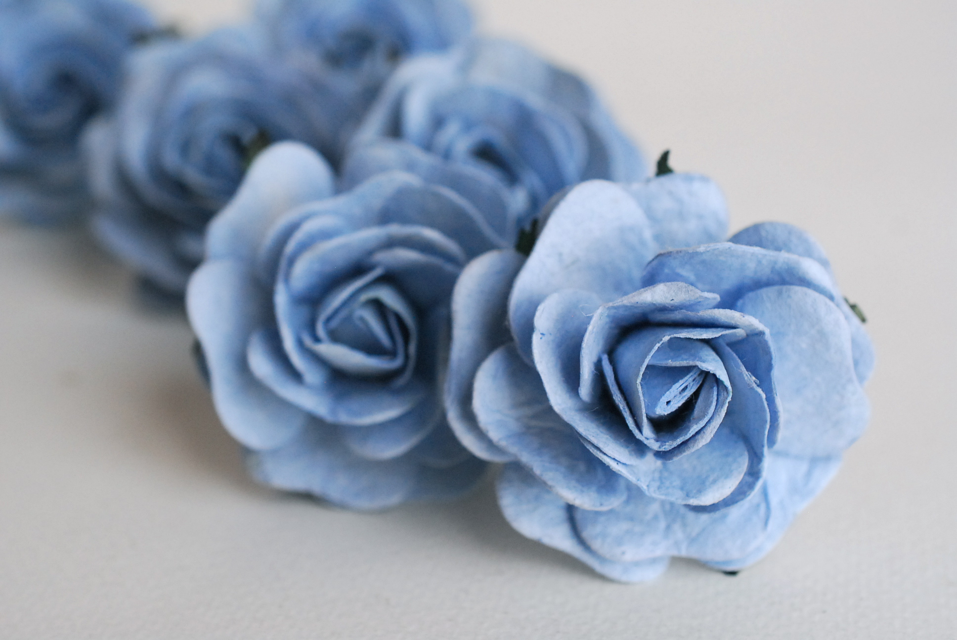 ดอกไม้กระดาษสา,ดอกกุหลาบกระดาษ กุหลาบ ดอกไม้ประดิษฐ์ สำหรับของชำร่วย, งานแต่งงาน,ทำข้อมือดอกไม้เพื่อนเจ้าสาว ดอกกุหลาบ PUL4-4 N ขนาด 4.5 cm. สีน้ำเงินตุ่น #170