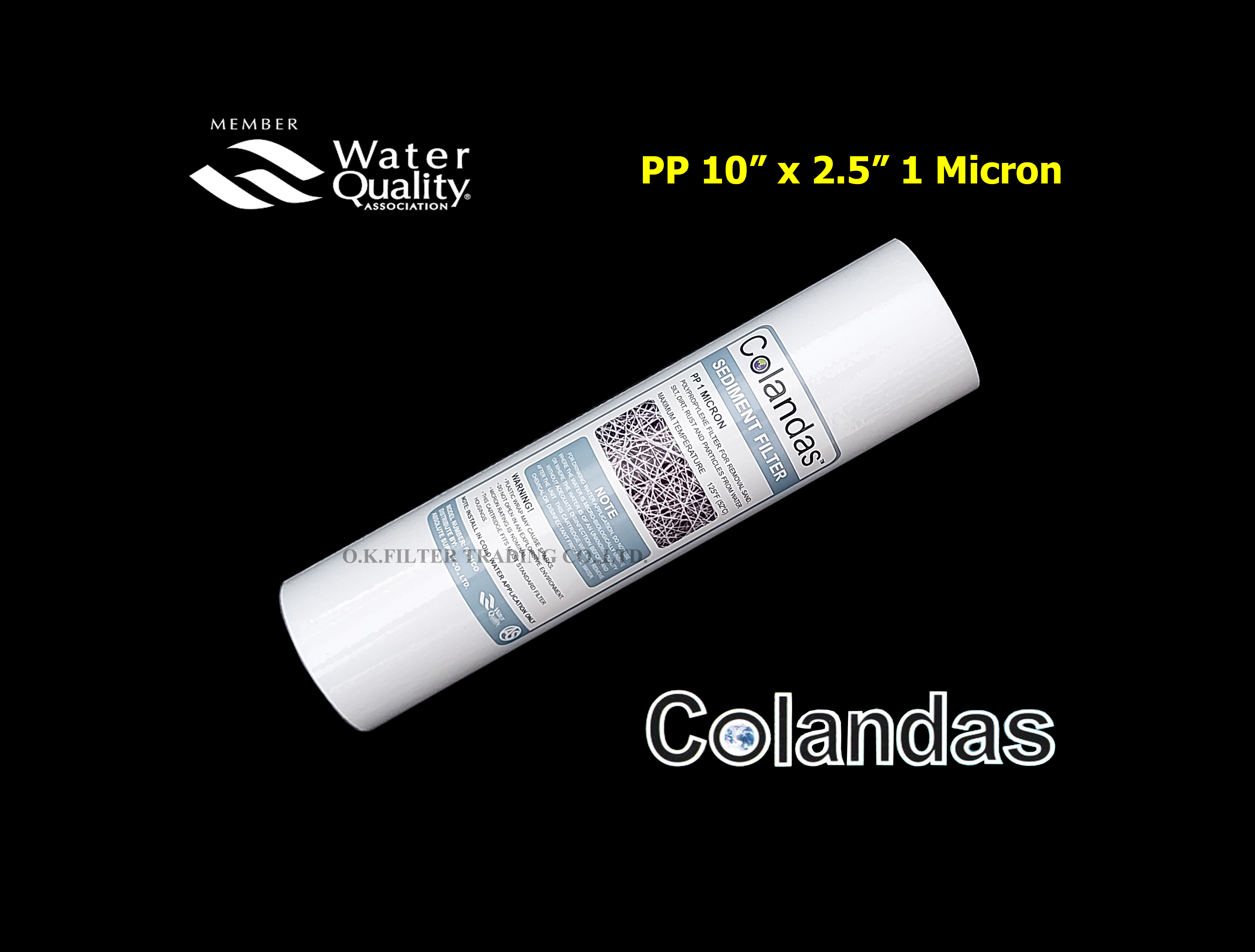 ไส้กรองน้ำ PP (Sediment) 10 นิ้ว x 2.5 นิ้ว 1 Micron Colandas