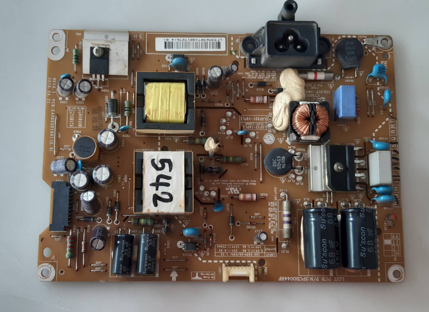อันที่ 542 LG 32LY340C ซัฟฟลาย EAX65391401 3PCR00449F ดีเทสแล้ว