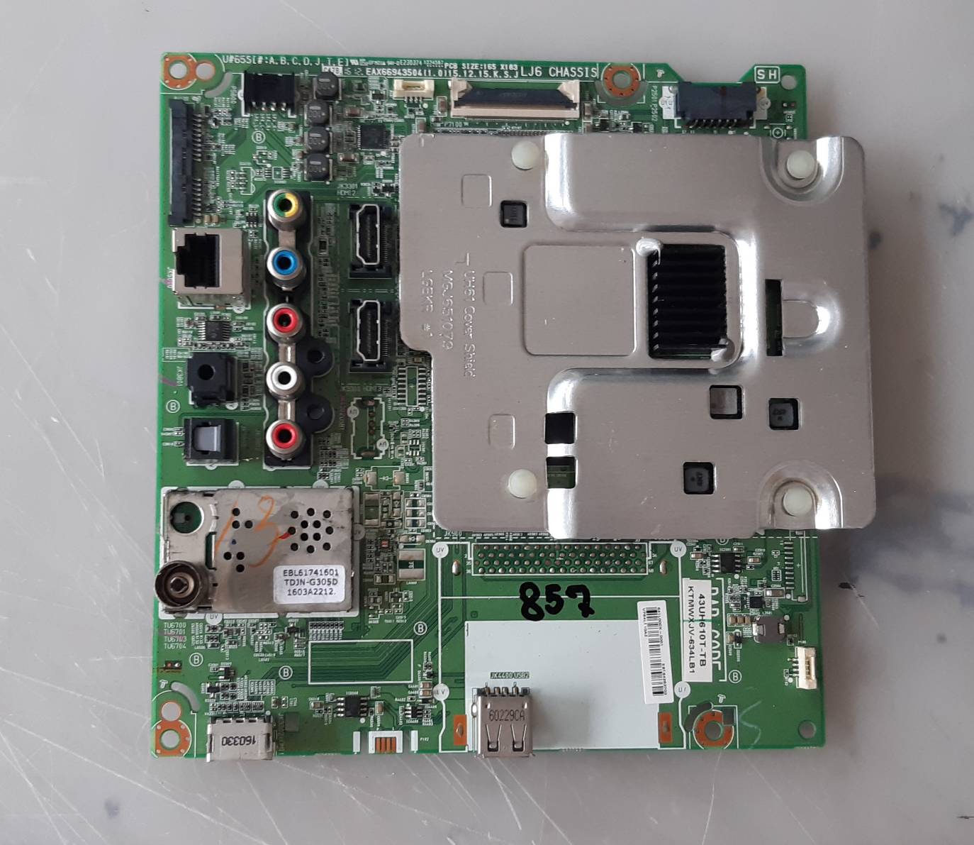 อันที่ 854 LG 43UH610T ซีสเตร็ม EAX66943504 ดีเทสแล้ว