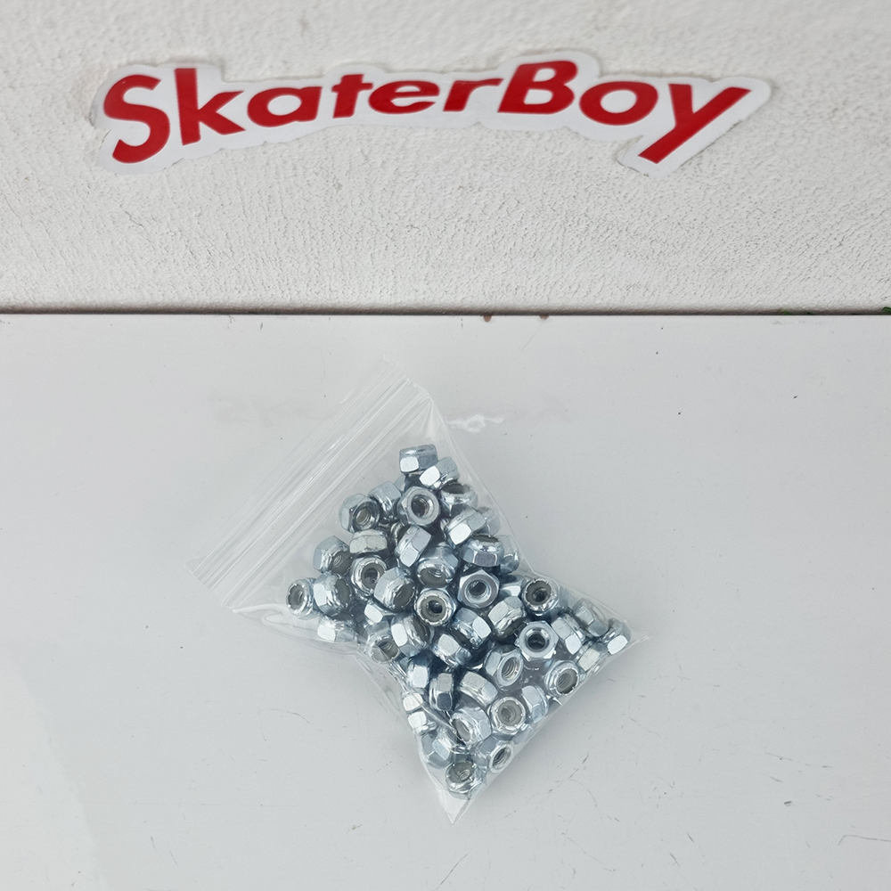 [0309] น็อตตัวเมีย ยึดทรัคสเก็ตบอร์ด สีดำ สีเงิน ใช้กับ skatetool ได้