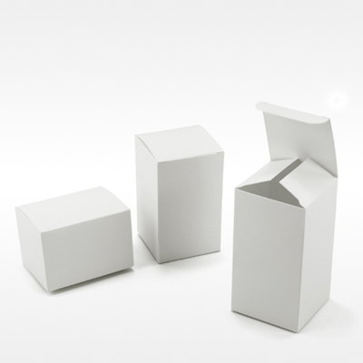 กล่องกระดาษปิดบนล่างสีขาว 100 ชิ้น (คลิกเพื่อเลือกขนาด)