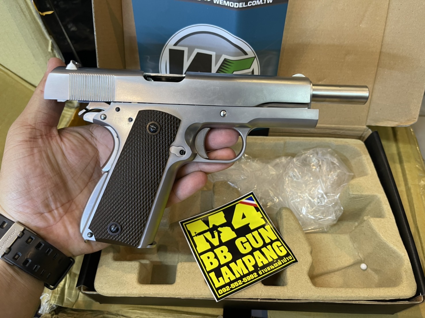 WE - Colt M1911A1 - สีเงินเงา