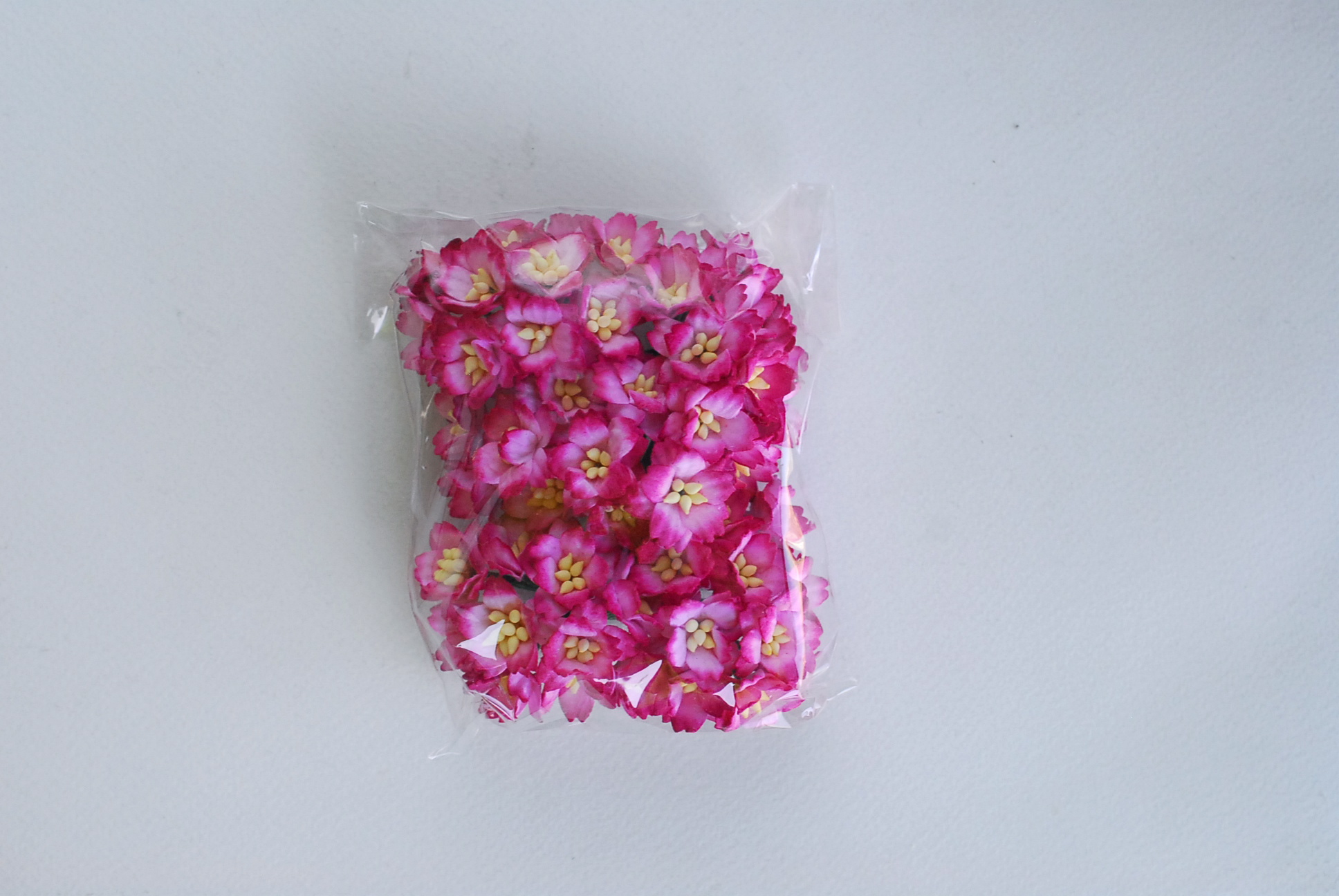 ดอกไม้กระดาษสา ดอกซากุระกระดาษ ขนาดเล็ก ดอกไม้กระดาษสาราคาส่ง ดอกไม้กระดาษสำหรับตกแต่งของชำร่วย งานแต่งงาน ทำช่อดอกไม้ติดอกเจ้าบ่าว ข้อมือดอกไม้เจ้าสาว ขนาด2.0 cm. 50 ดอก สีชมพูบานเย็นปัด Paper flowers supplies: DIY wedding tools small Cherry blossom