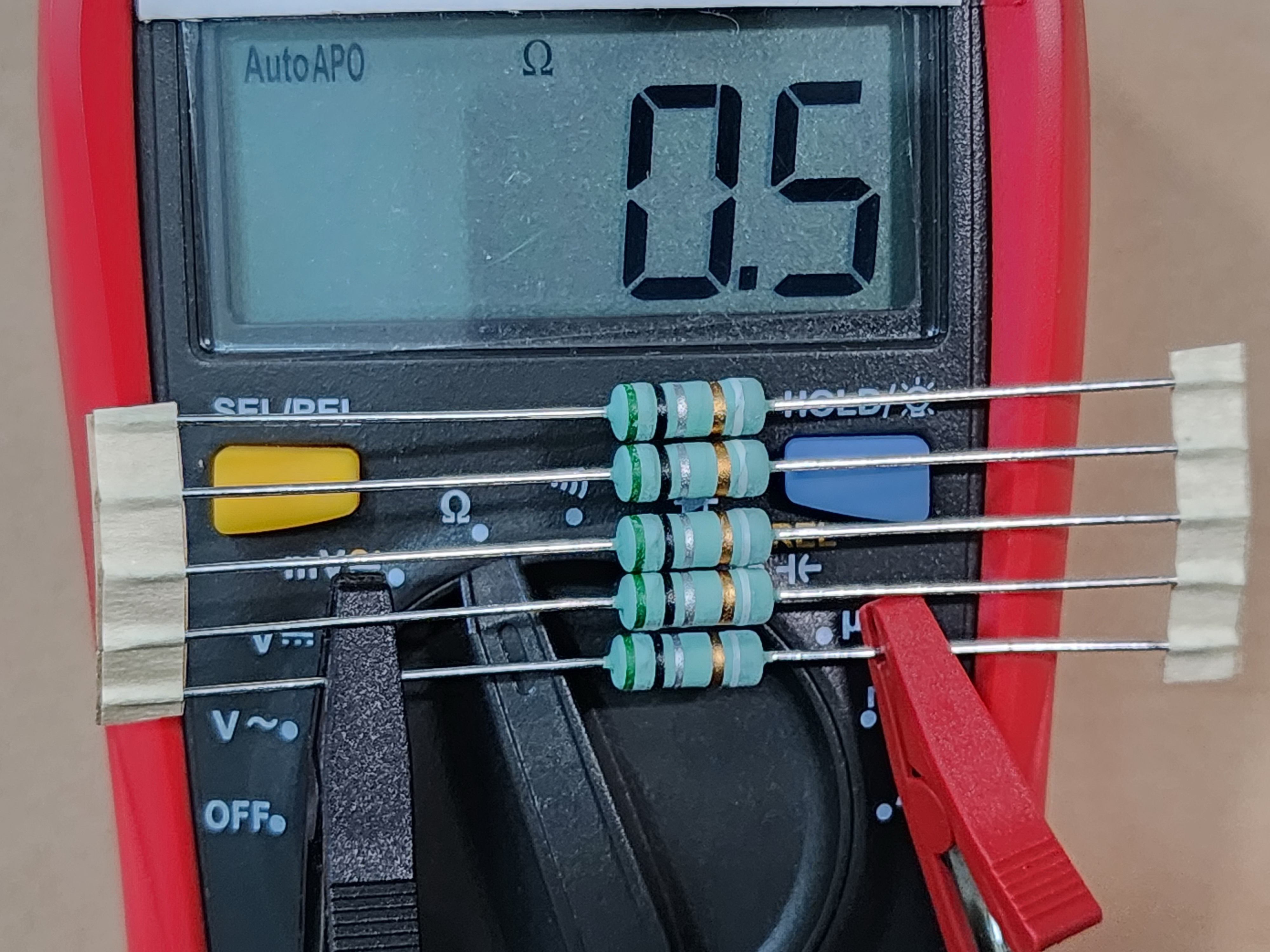 ตัวต้านทาน 0.5 Ohm สีอะไรบ้าง ตามรูปอ่านค่าได้กี่โอห์ม