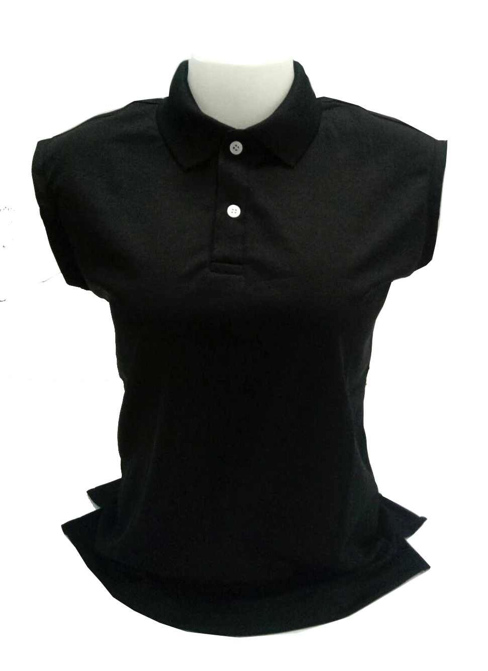 เสื้อโปโล แขนกุด สีดำ