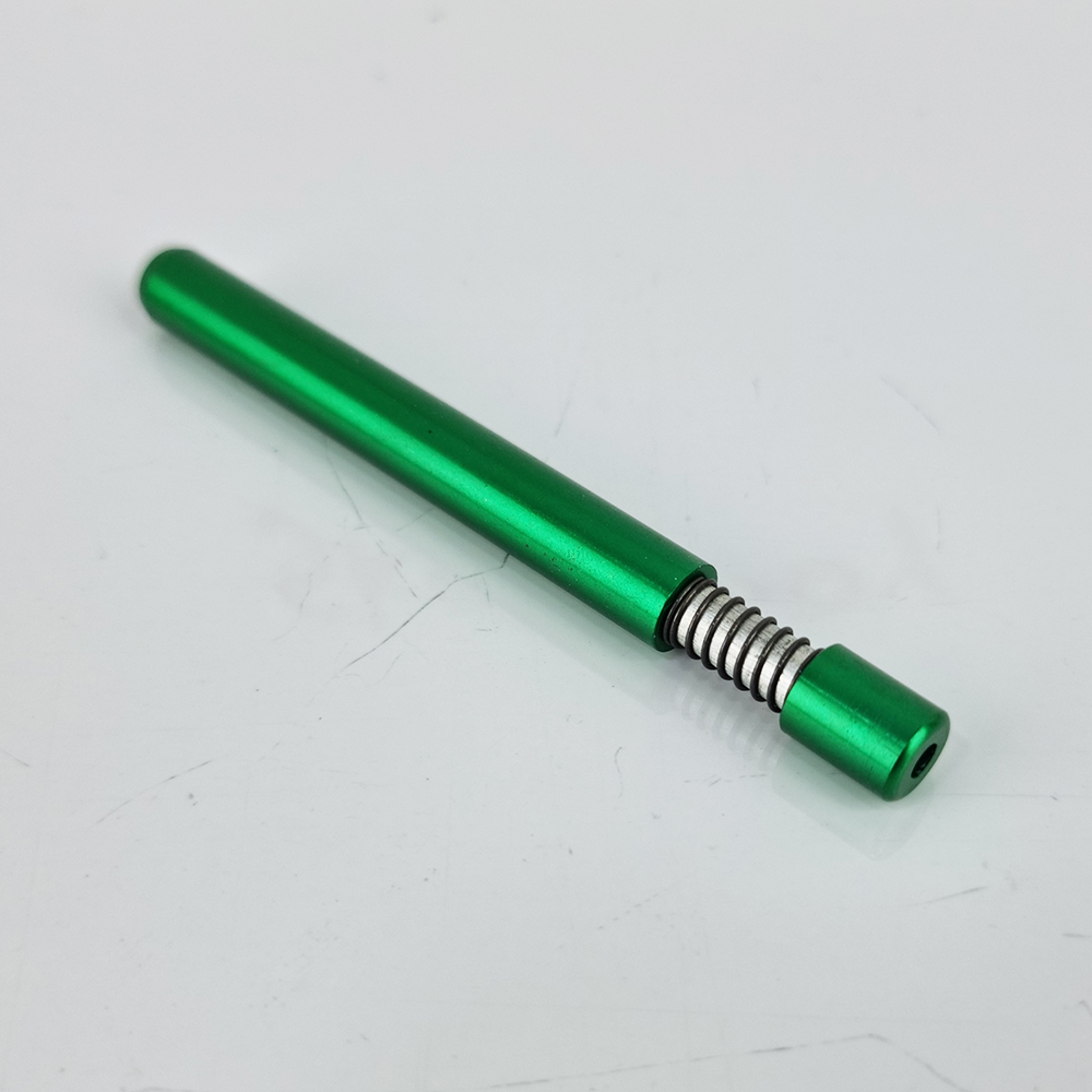 [1006] aluminum Mini Pipe พกพา สปริงกดทำความสะอาดง่าย ยาว 8.2mm