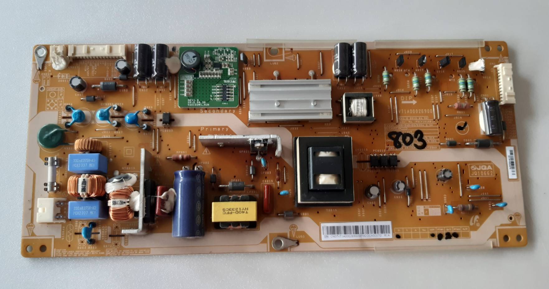 อันที่ 803 TOSHIBA 40PU200T ซัฟฟลาย V71A00026900 ดีเทสแล้ว