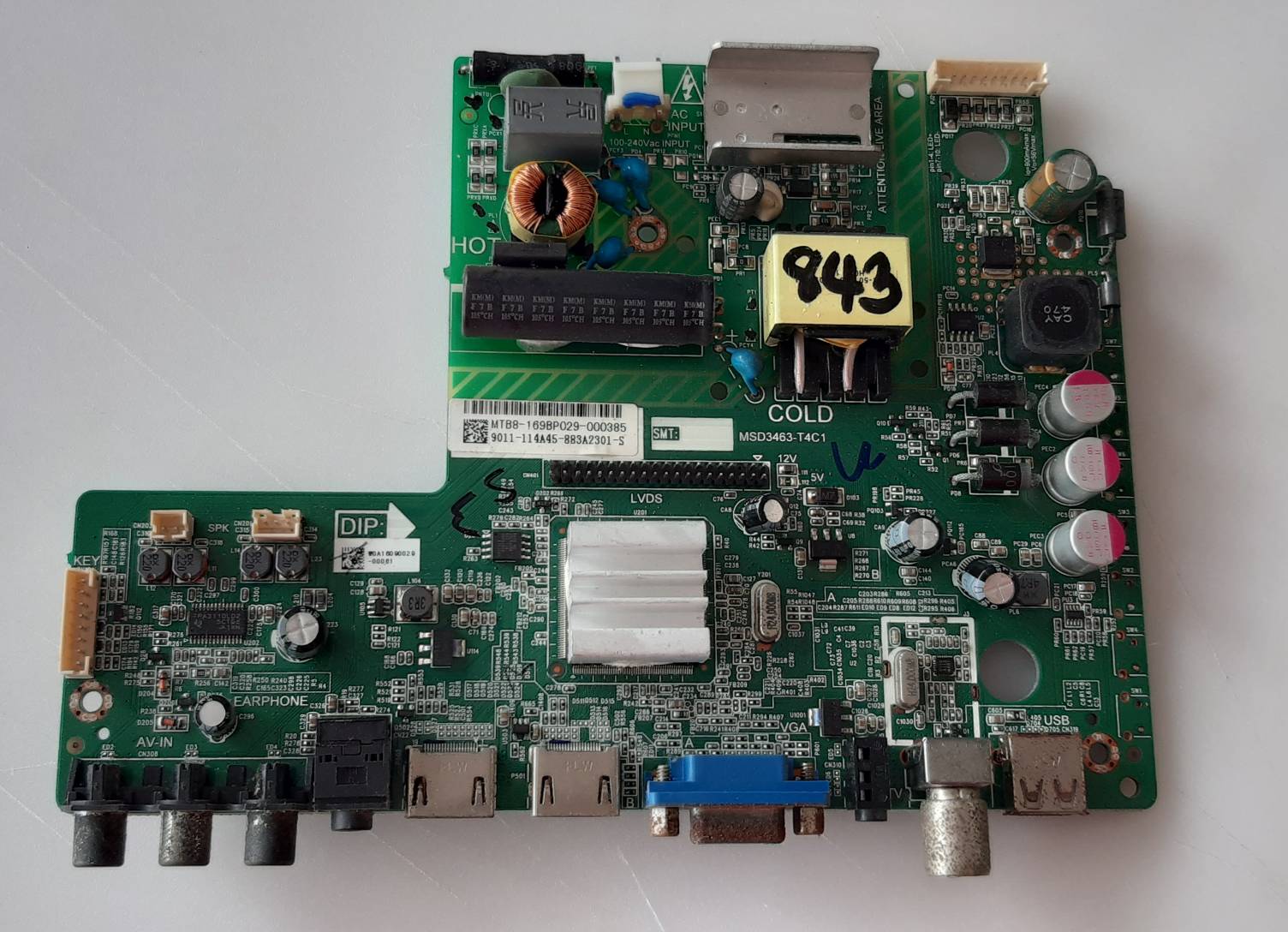 อันที่ 843 PHILIPS 32PHT5200S ซีสเตร็ม MSD3463-T4C1 ดีเทสแล้ว