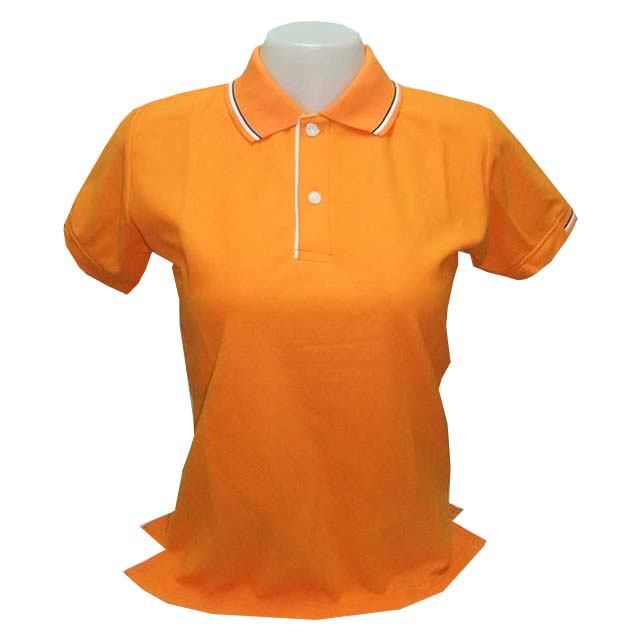 เสื้อโปโลขายดี เสื้อโปโลหญิงสีส้ม ลดราคาล้างสต๊อก พร้อมส่ง