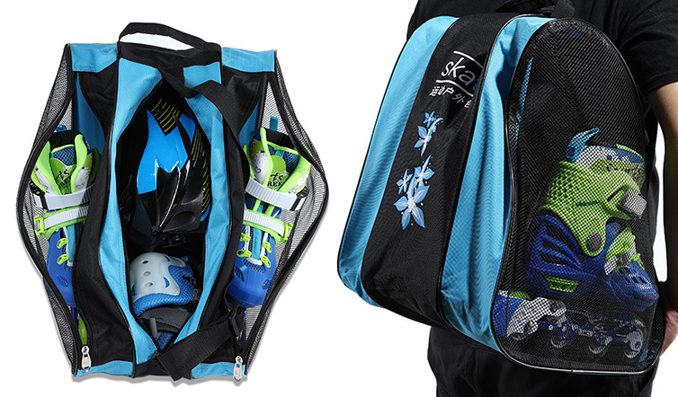 [0319] กระเป๋า รองเท้าสเก็ต 3ช่อง สำหรับ โรลเลอสเก็ต อินลายสเก็ต roller inline skate bag