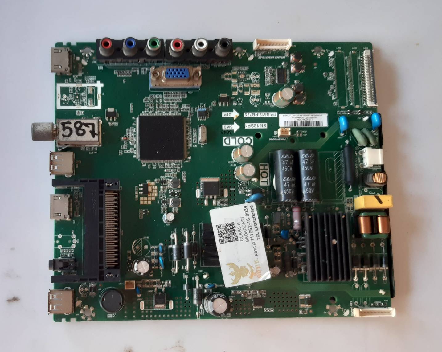 อันที่ 587 TCL 32D2920 ซีสเตร็ม TP.S512.PB775 ดีเทสแล้ว