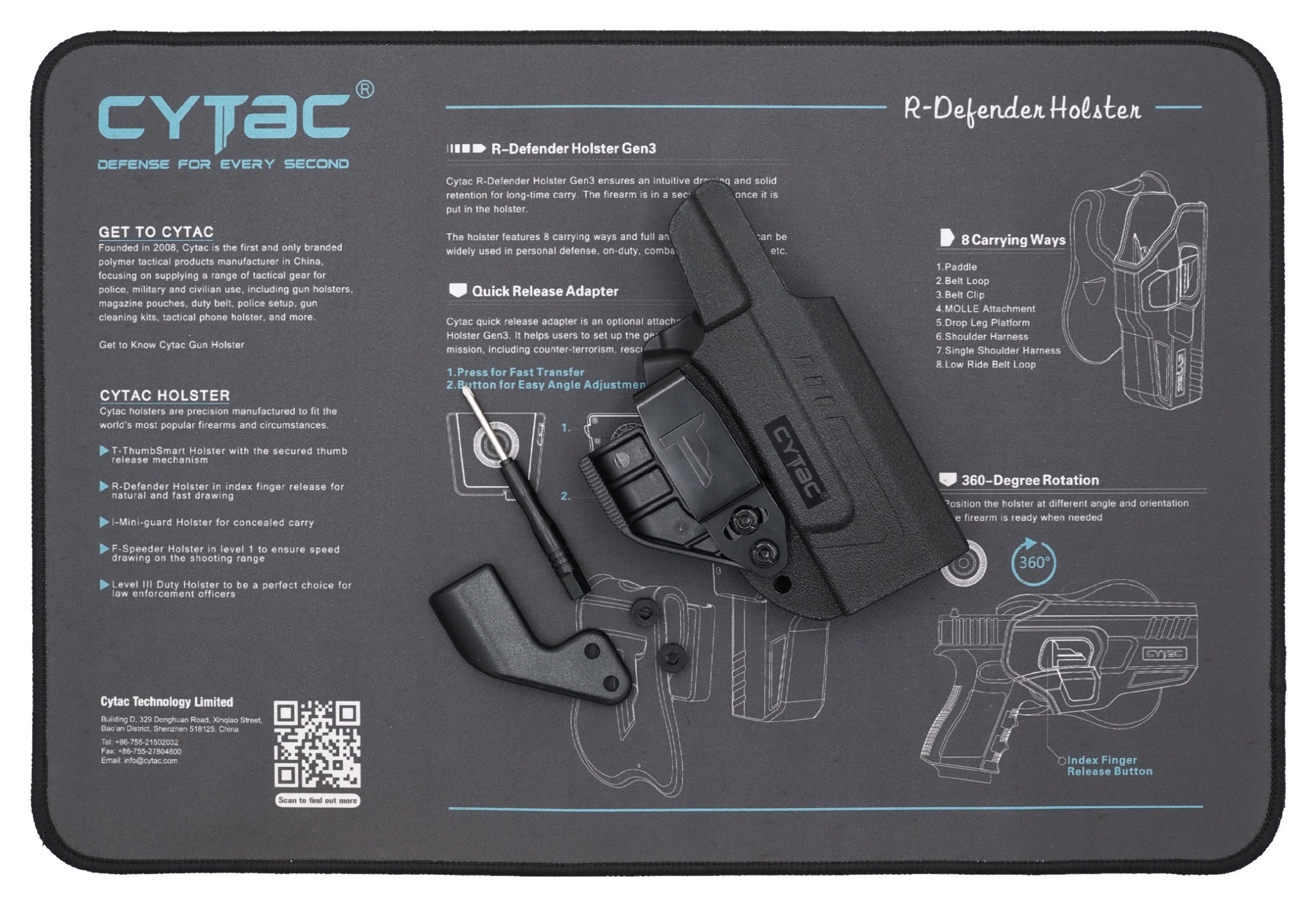 ซองพกใน Polymer รุ่น I-Mini-guard Glock 19,23,32 (Gen 1,2,3,4) Gen3 series (K0420)