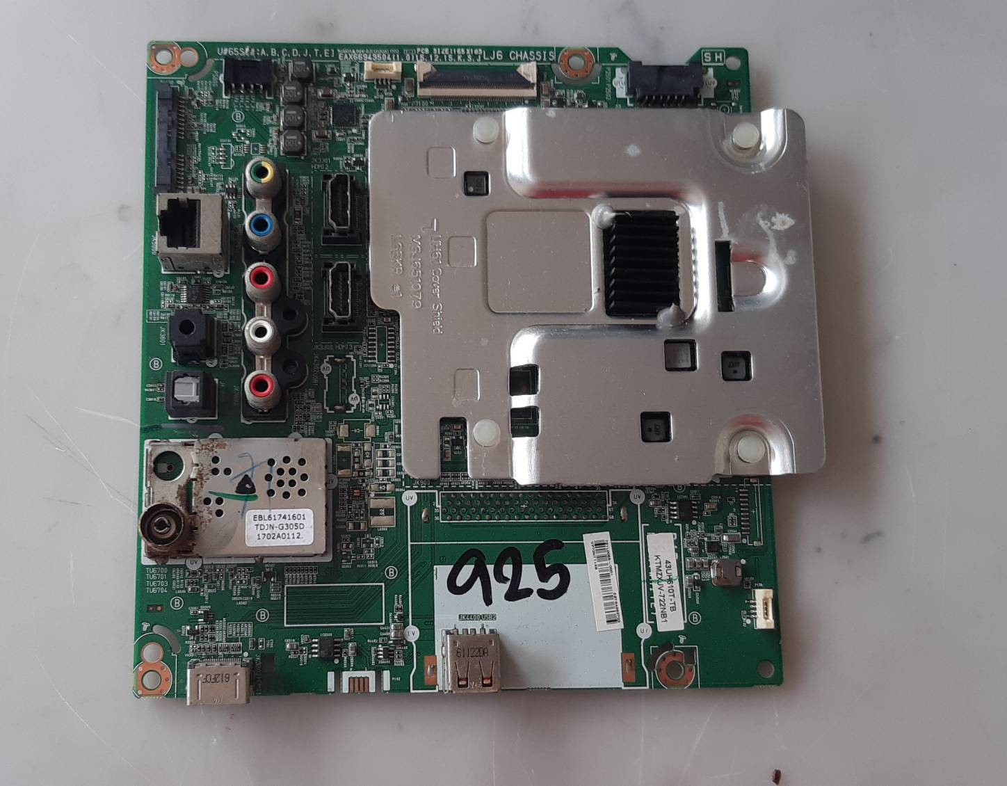 อันที่ 925 LG 43UH610T ซีสเตร็ม EAX66943504 1.0 ดีเทสแล้ว
