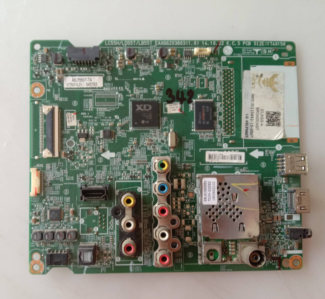 อันที่ 342 LG 49LF550T ซีสเตร็ม EAX66203803 1.0 ดีเทสแล้ว