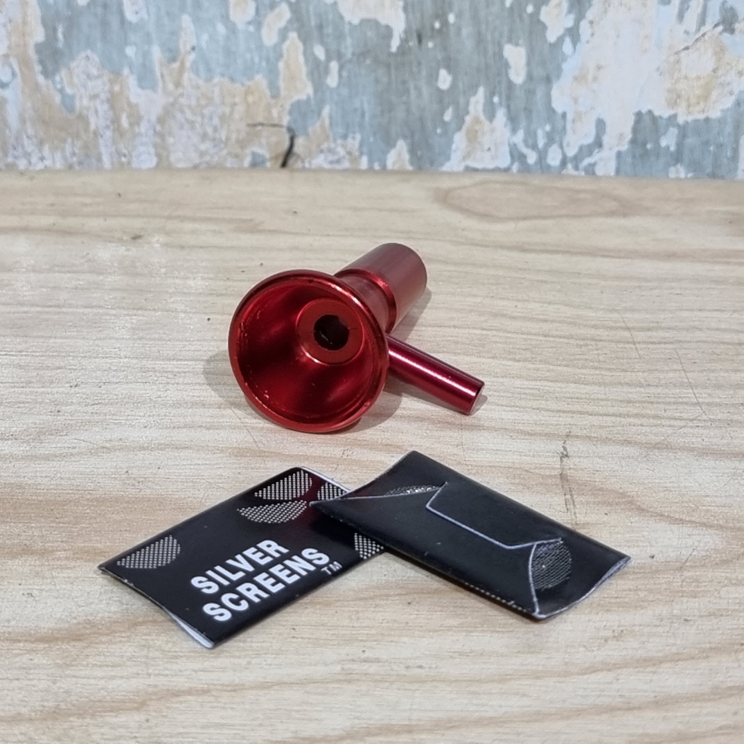 [1005] บัวผัน อลูมิเนียม ชุบสี พร้อม screen ข้อต่อขนาด 14mm มีขาจับกันร้อน โจ๋โลหะ โจ๋เมทัล ไม่มีแตก