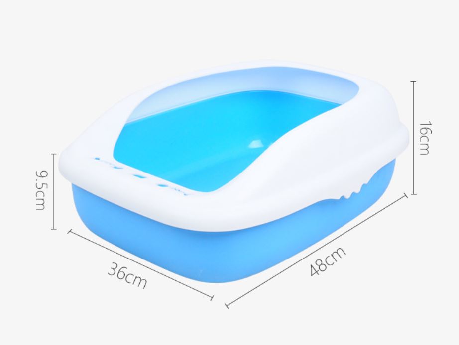 [1100] ห้องน้ำแมว พร้อมที่ตักอุจจาระ มีขอบกันกระเด็น ถอดทำความสะอาดได้