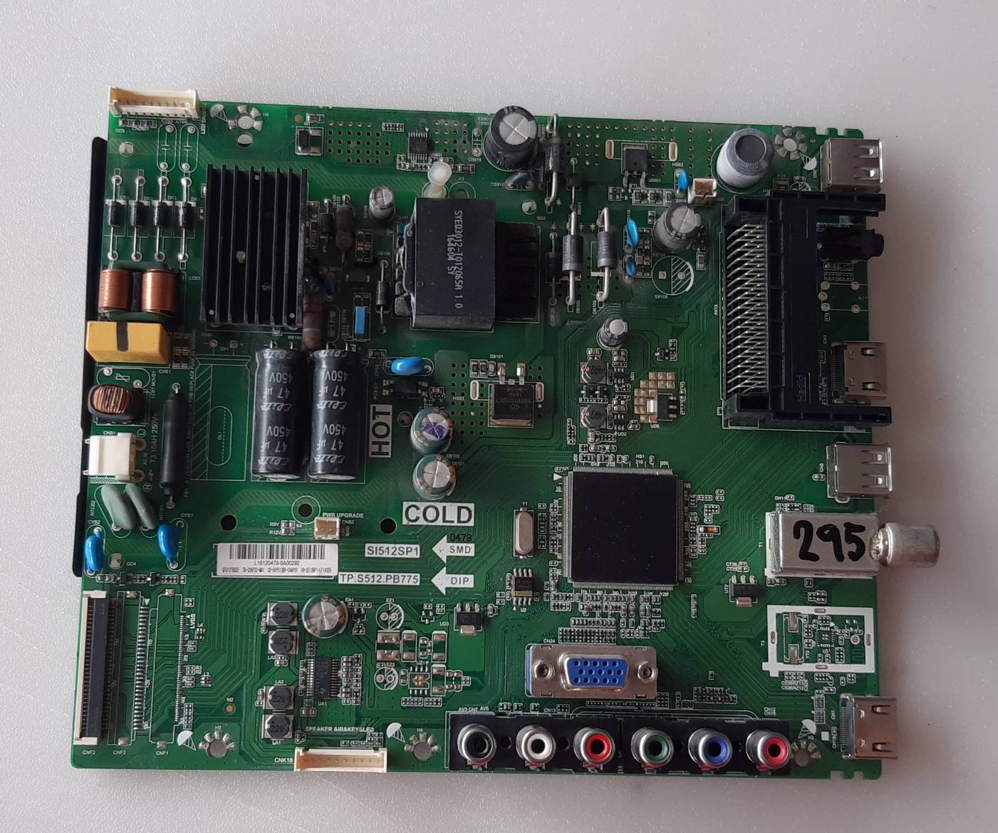 อันที่ 295 TCL 32D2920 ซีสเตร็ม TP.S512.PB775 ดีเทสแล้ว 30PIN