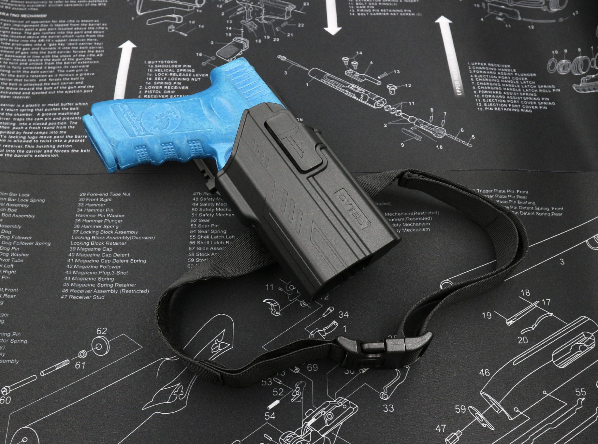 ซองปืน G17 ติดไฟฉาย + เพลทลดต่ำ Cytac (K0980)
