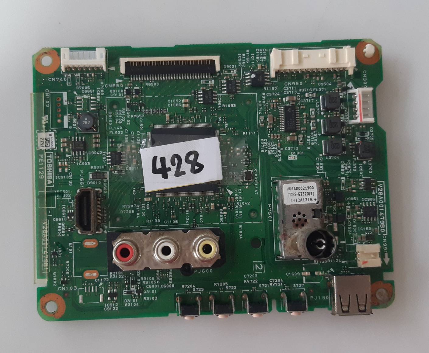 อันที่ 428 TOSHIBA 32P1400VT ซีสเตร็ม V28A001479 ดีเทสแล้ว