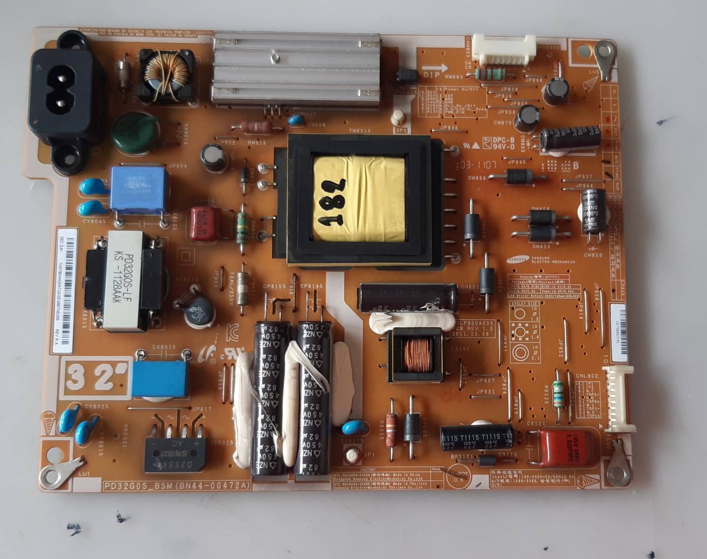 อันที่ 182 Samsung UA32D4003B ซัฟฟลาย BN44-00472A ดีเทสแล้ว