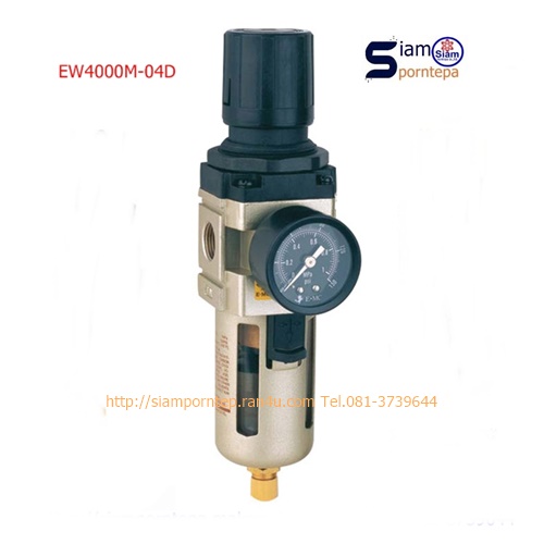 EW4000-04D Filter regulator 1 Unit size 1/2" Auto อัตโนมัติ Pressure 0-10 bar กรอง ระบาย น้ำ ฝุ่น ส่งฟรีทั่วประเทศ
