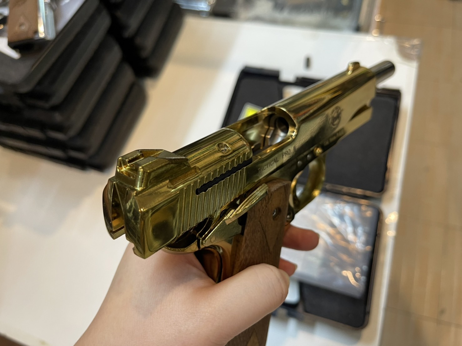 KUZEY M1911 ลาย KIMBER SHOP ลำกล้อง 5" สีทอง