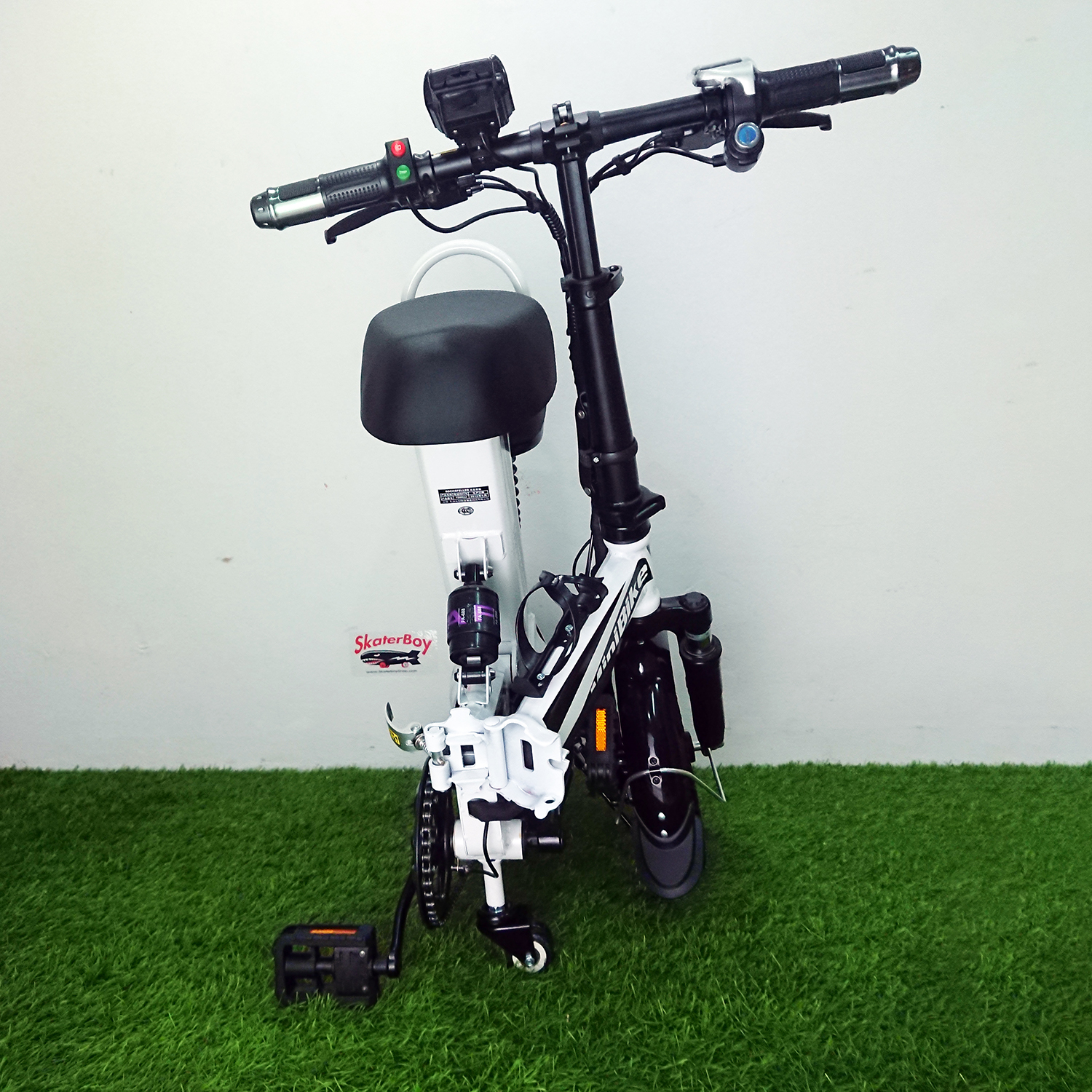 [0801] จักรยานไฟฟ้า รุ่น Mini 2ที่นั้ง พร้อมไฟเบรก แบต 48V รับประกัน6เดือน มี 3 สี ดำ แดง ขาว