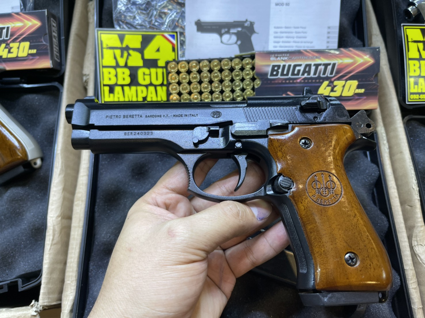 RETAY บาเรทต้า MOD 92 ดำ ด้าม ไม้