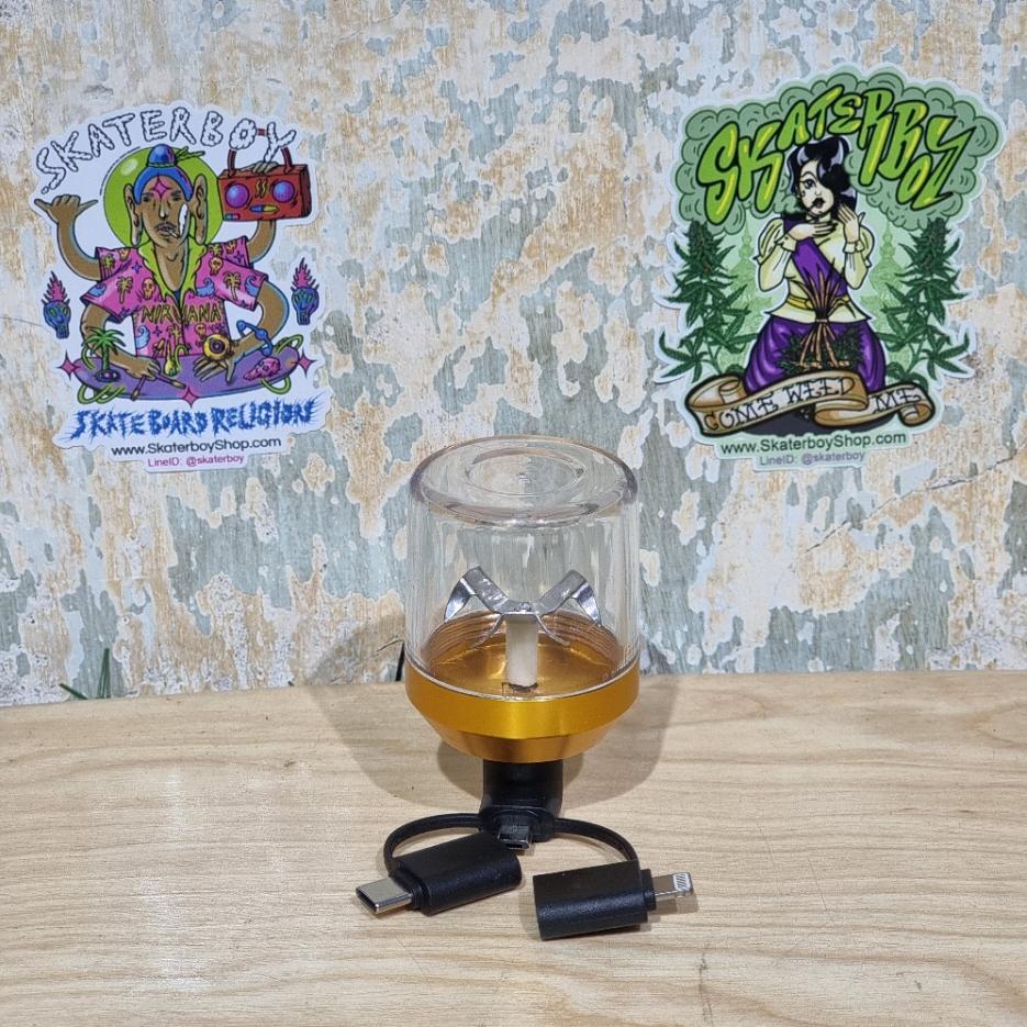 [1002] เครื่องบดสมุนไพร ไฟฟ้า2แบบ smartphone ถ่าน AAA หัว micro USB, USB-C, Iphone