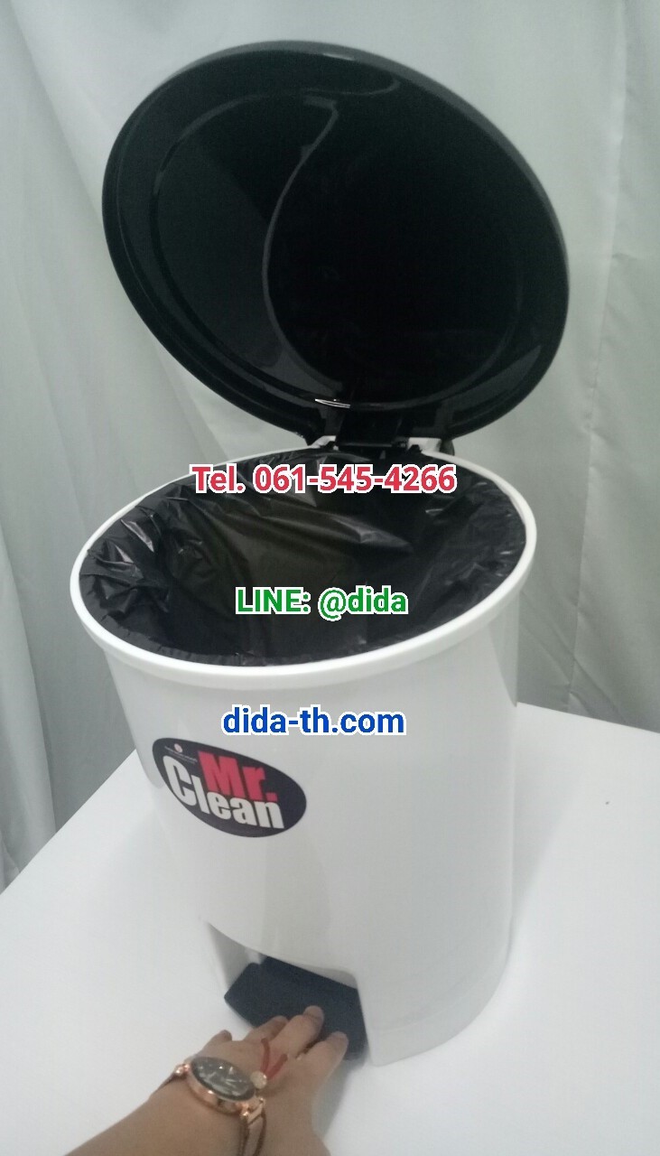 ถังขยะเท้าเหยียบ ทรงกลม 12 ลิตร