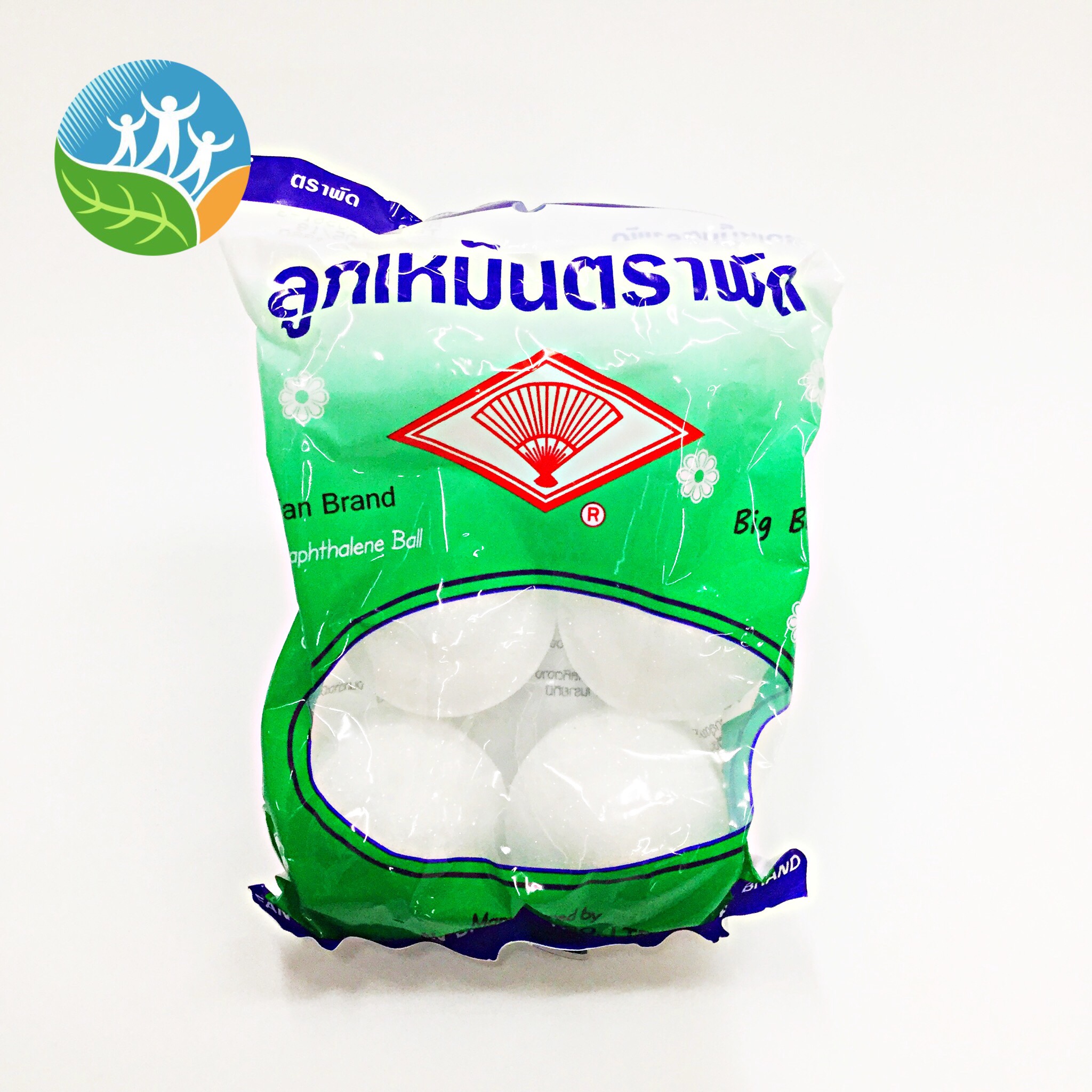[ตราพัด] ลูกเหม็น(ใหญ่) ซองเขียว 150g.