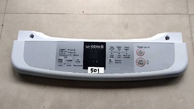 อันที่ 501 หน้ากากปุ่มกดเครื่องซักผ้า ซัมซุง WA95W9 DC64-02244A