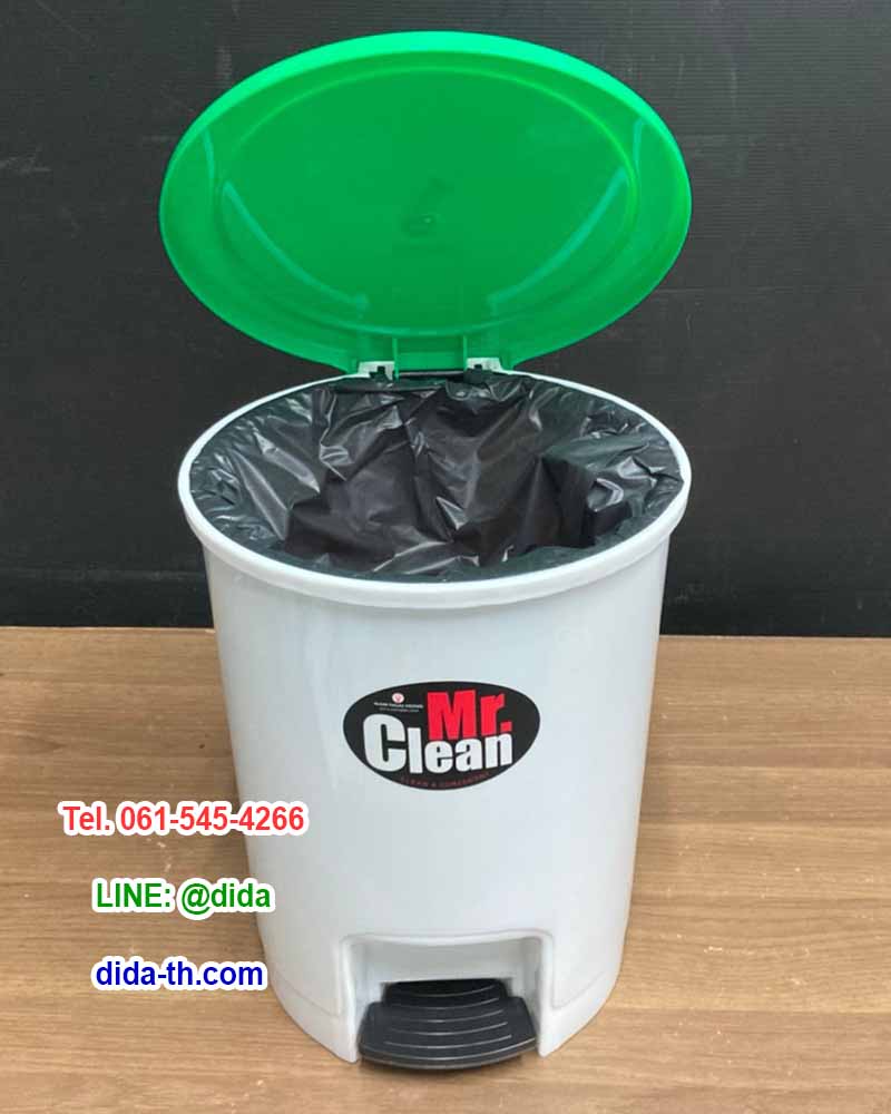 ถังขยะแยกประเภท เท้าเหยียบ ทรงกลม 12 ลิตร