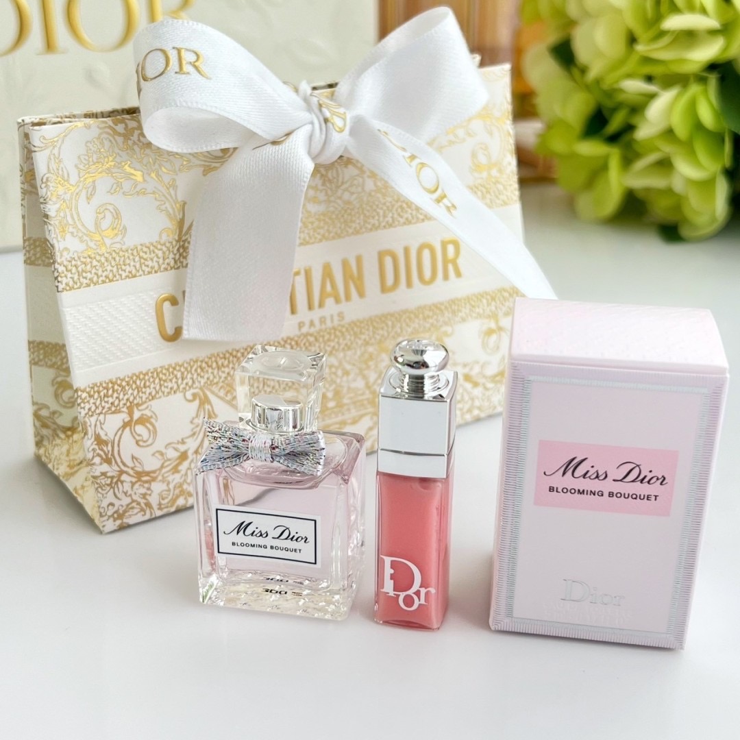 Miss Dior Blooming Bouquet & Lip Gloss Miniature Set + ถุง Limited จิ๋ว