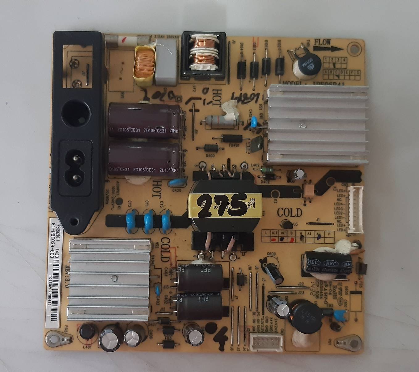อันที่ 275 TCL 40B2630 ซัฟฟลาย IPE06R41 IPE06R21C-1 81-PBE039-G03 ดีเทสแล้ว
