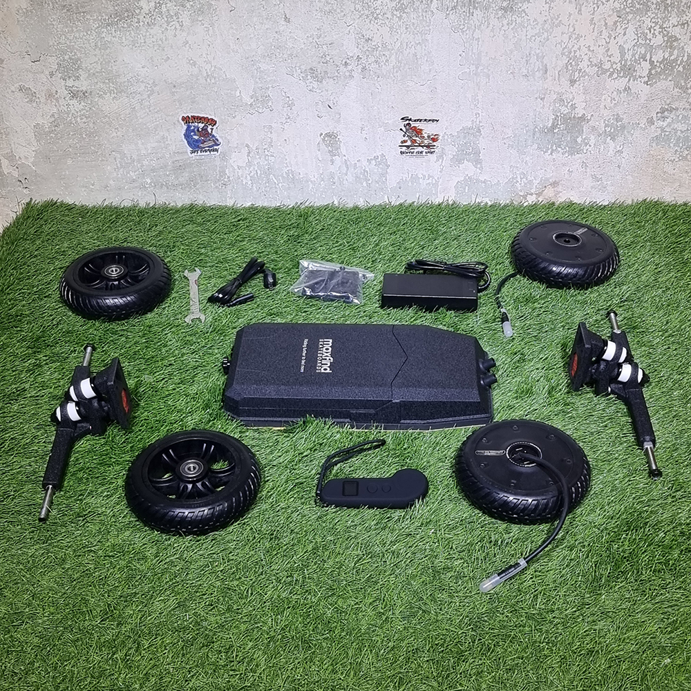 0400 ชุด DIY สเก็ตบอร์ดไฟฟ้า Maxfind 2มอเตอร์ ล้อ 6นิ้ว ทรัค ดับเบิลคิงพิน ถอดแบตได้ (รับประกัน6เดือน)