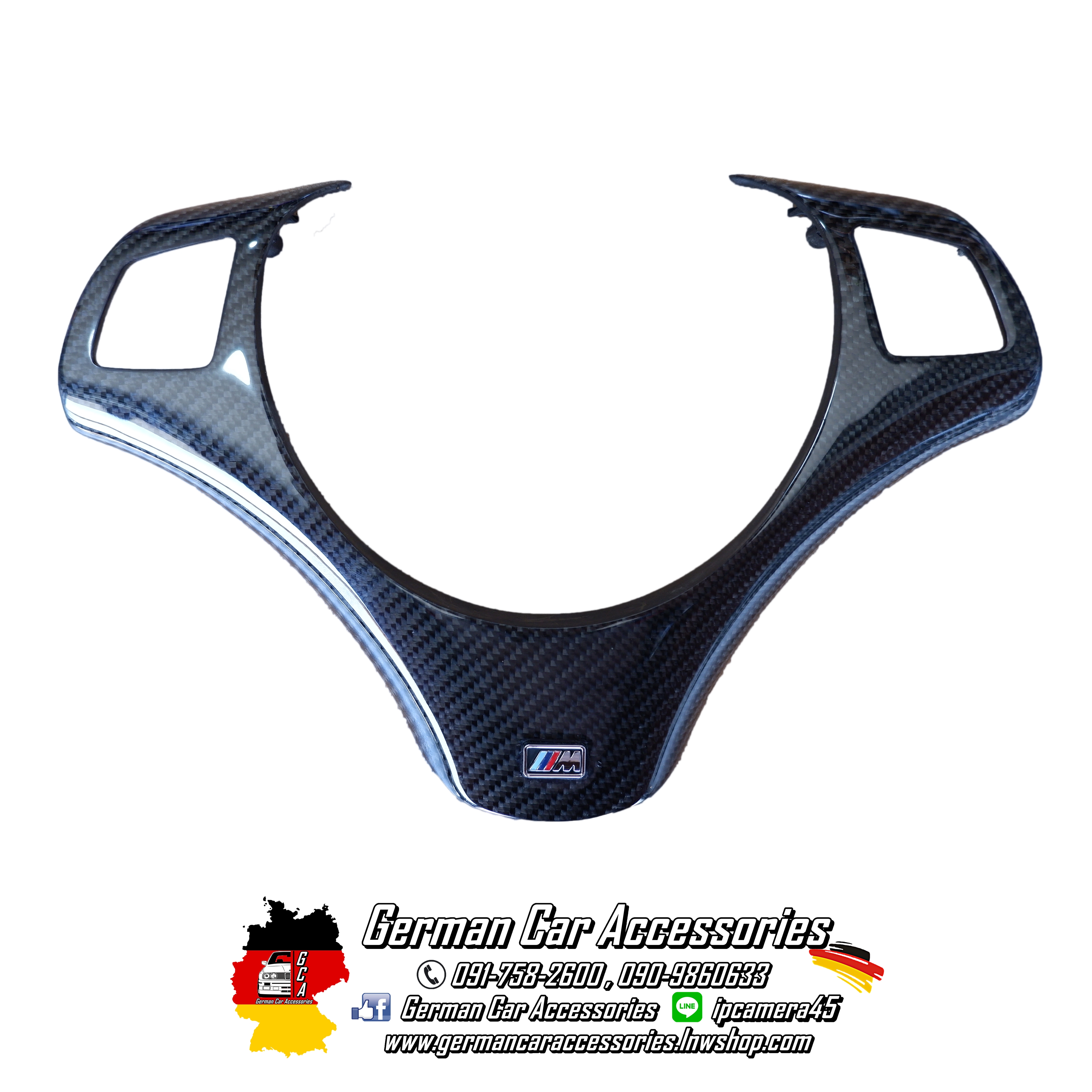 Trimพวงมาลัย Carbonแท้+Logo M BMW E90 Luxury