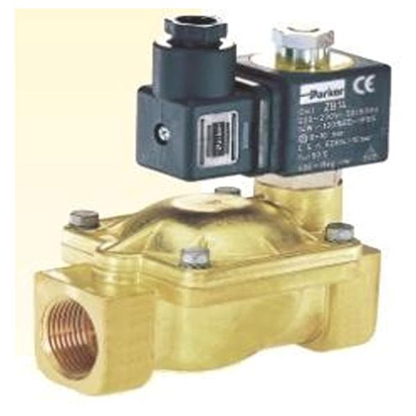 P-VE7322BIN00-Serie Parker Solenoid valve 2/2 size 3/8" ทองเหลือง แบบเปิด NO Pressure 0-20 bar 1.5-300 psi ไฟ 12V 24V 110V 220V ส่งฟรีทั่วประเทศ