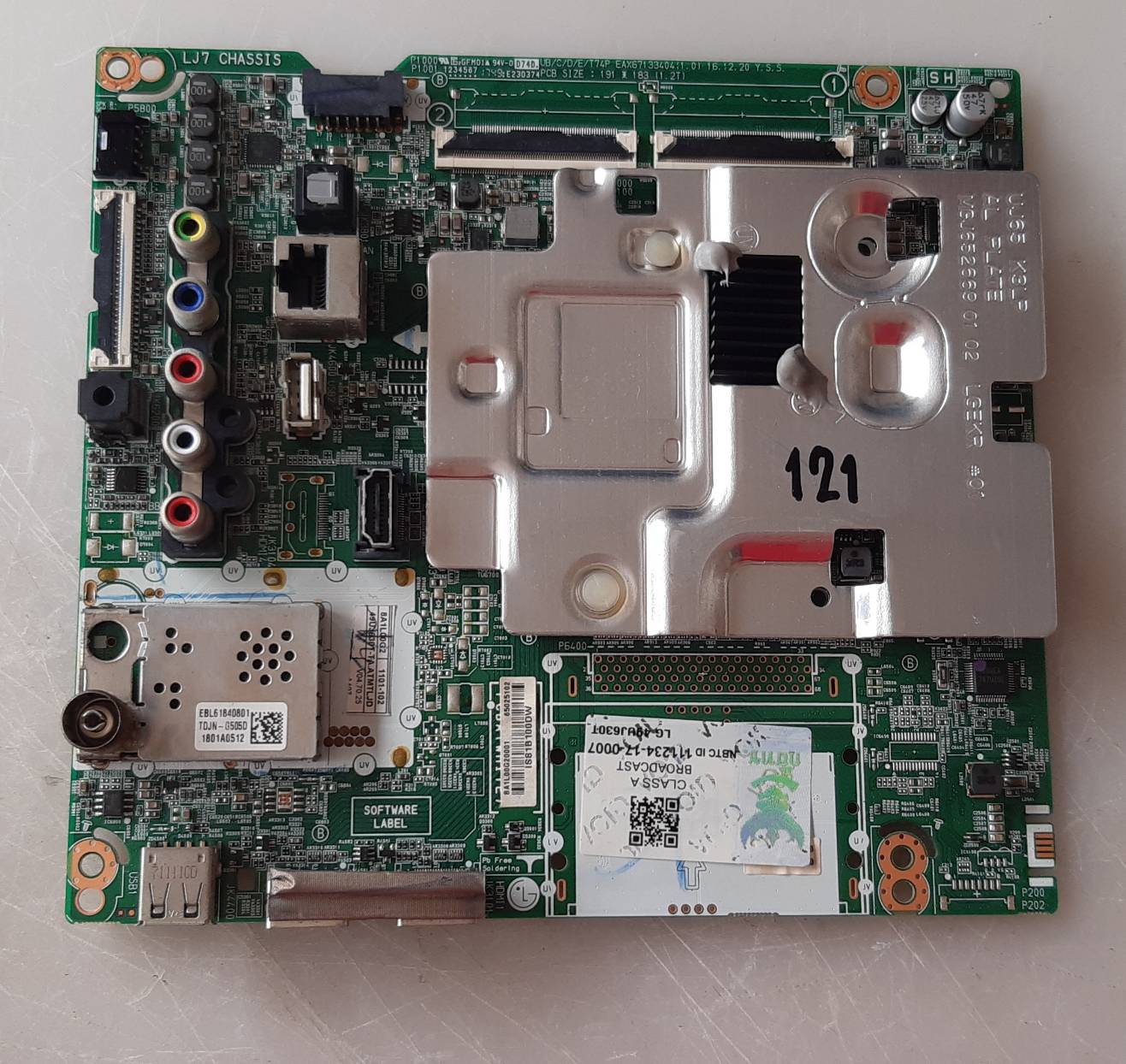 อันที่ 121 LG 49UJ630T ซีสเตร็ม EAX67133404 2แพร 60PIN ดีเทสแล้ว