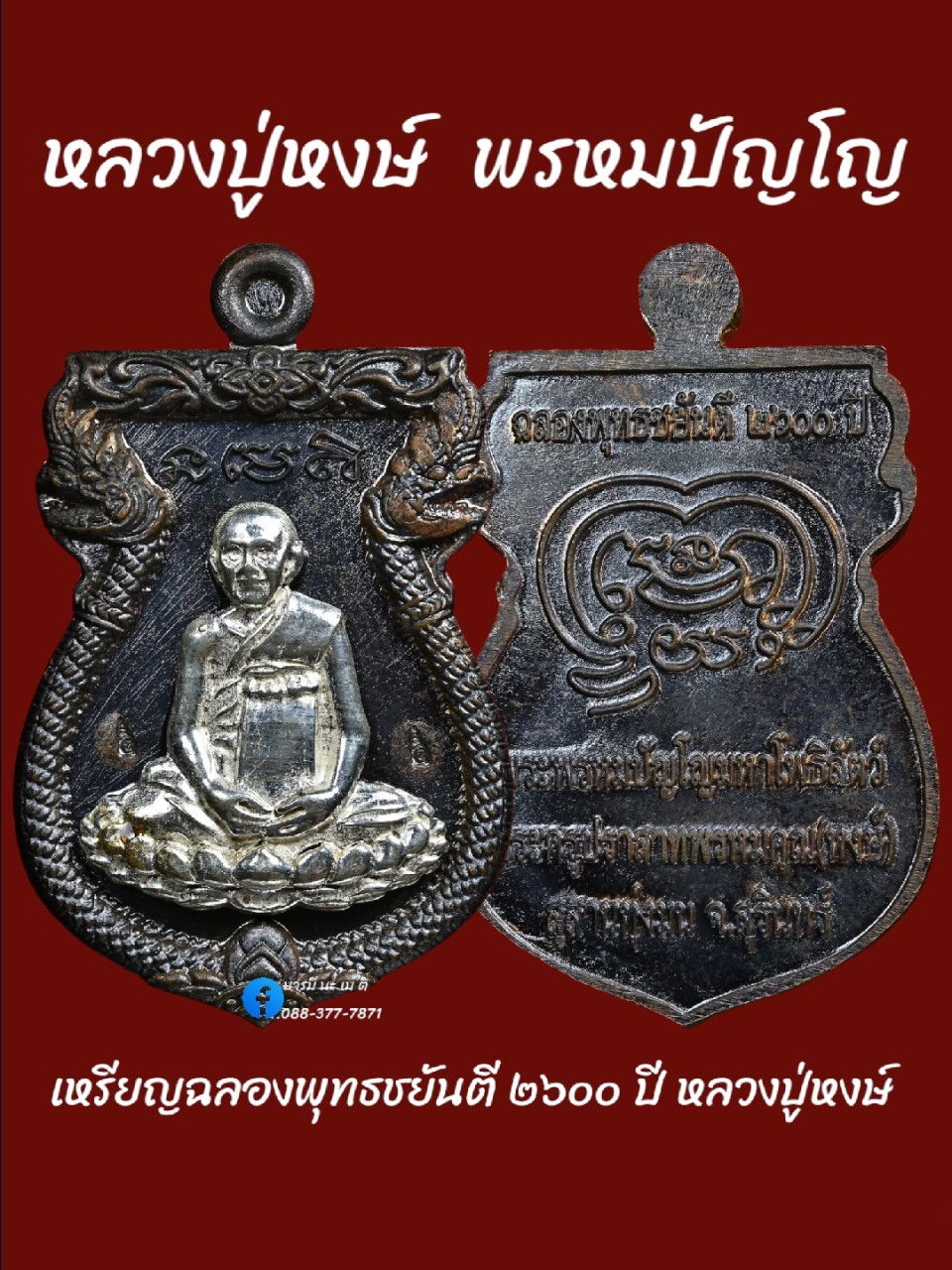 เหรียญฉลองพุทธชยันตี ๒๖๐๐ ปี หลวงปู่หงษ์ พรหมปัญโญ